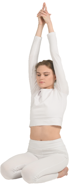 Ученица школы в медитативном образе